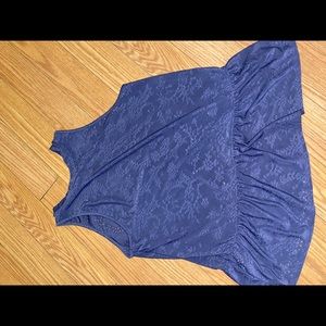 blue peplum shirt